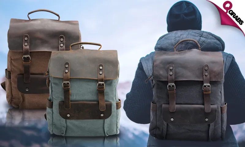 Vintage Canvas Leather Backpacks!